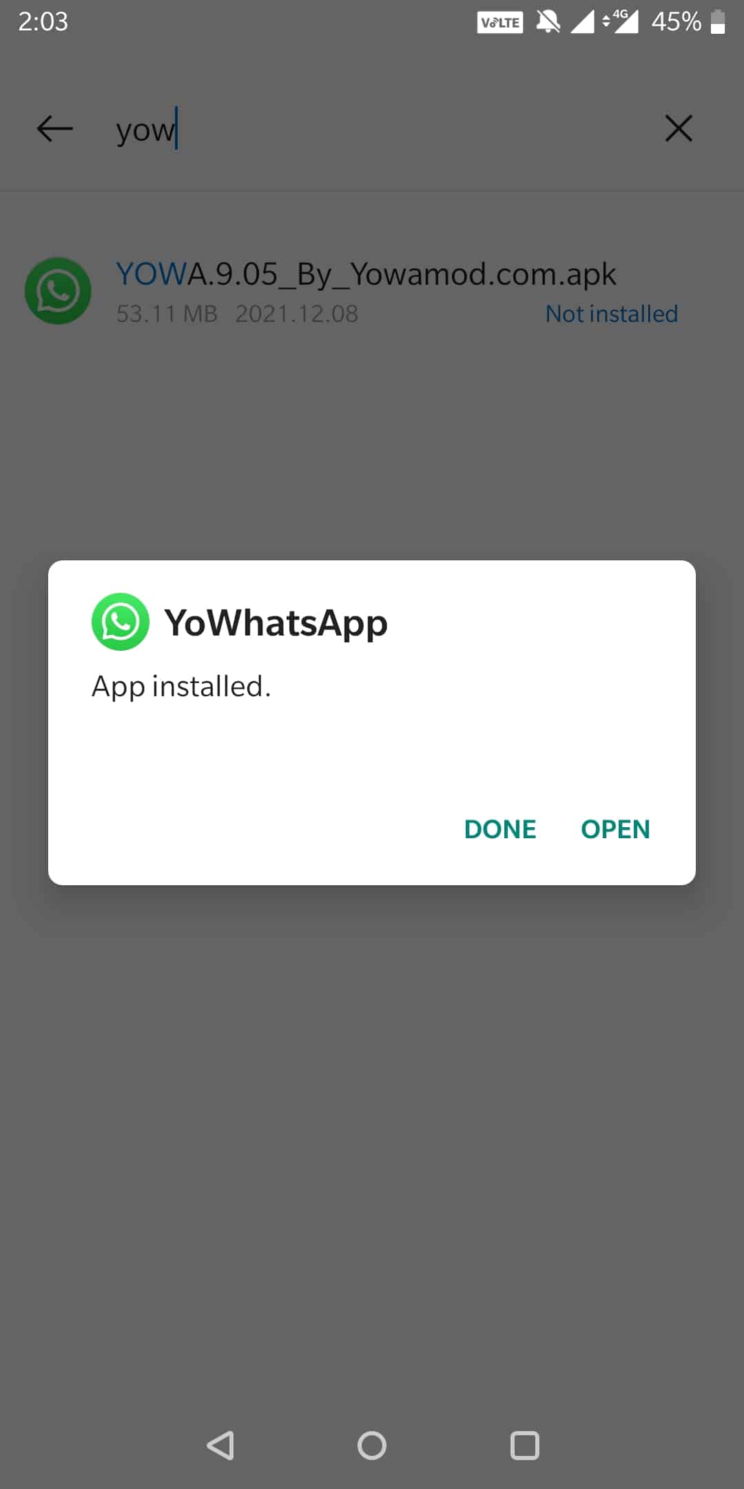 yo-whatsapp-installation
